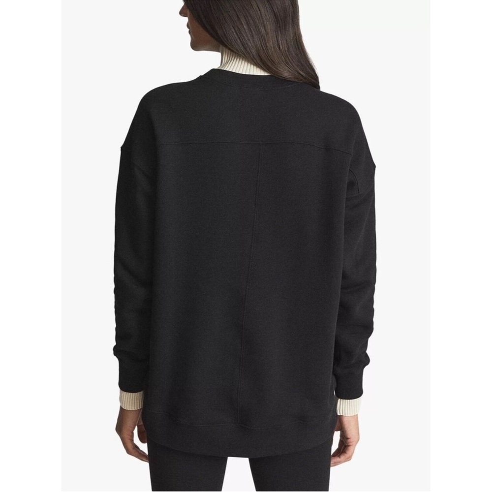 REISS BLACK TAN RIBBED TURTLENECK CUFFS ROBYN TUNIC SWEATER SWEATSHIRT - Picture 11 of 12